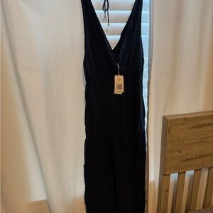 L*Space Black V-Neck Maxi Dress NWT